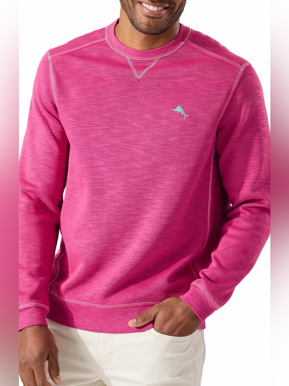 👉🏼NWOT👈🏼 Tommy Bahama Tobago Bay Crewneck Sweatshirt in Pink Phlox Sz: XXL